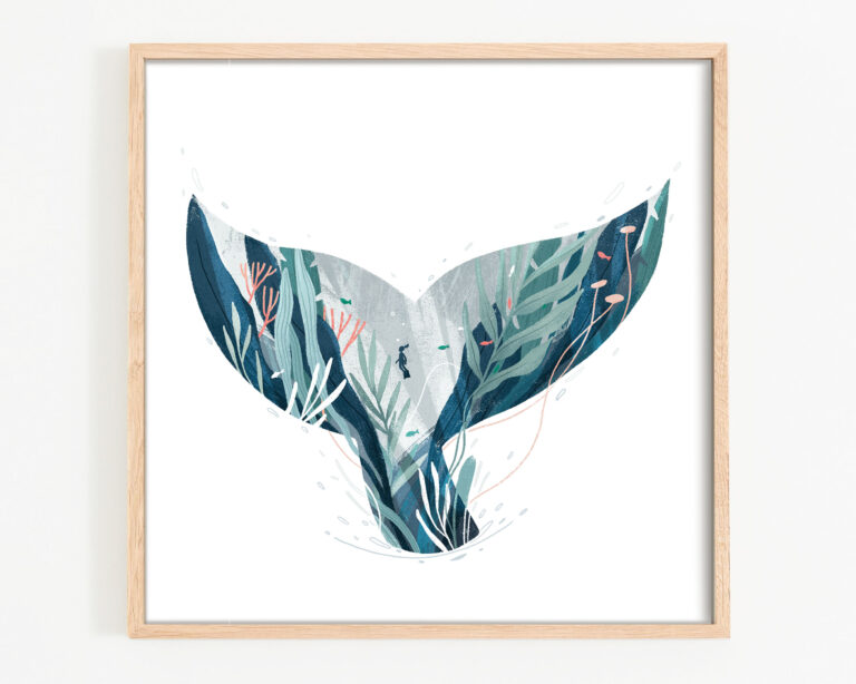 Kunstdruck Artprint Wandbild Poster Wal Fluke Martina Hoffmann