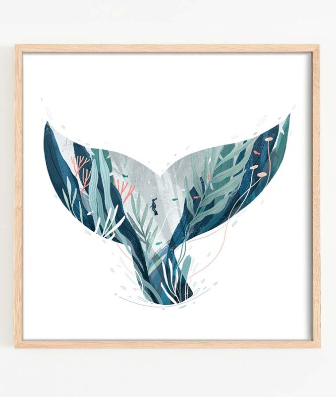 Kunstdruck Artprint Wandbild Poster Wal Fluke Martina Hoffmann