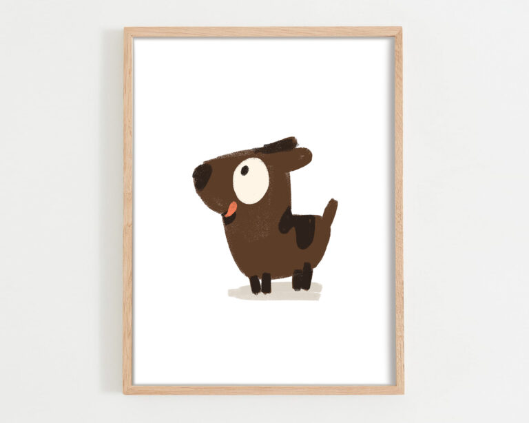 Kinderbild Wandbild Zeichnung Hund Martina Hoffmann