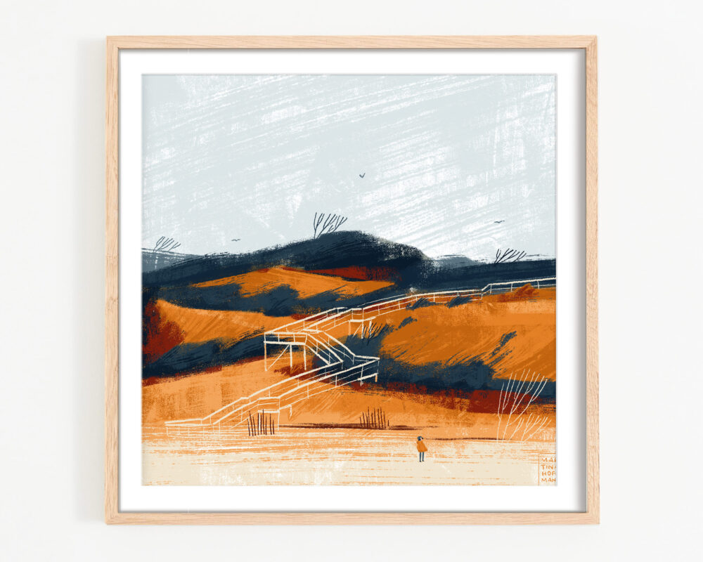 Kunstdruck Artprint Wandbild Poster Sylt Rotes Kliff Kampen Martina Hoffmann