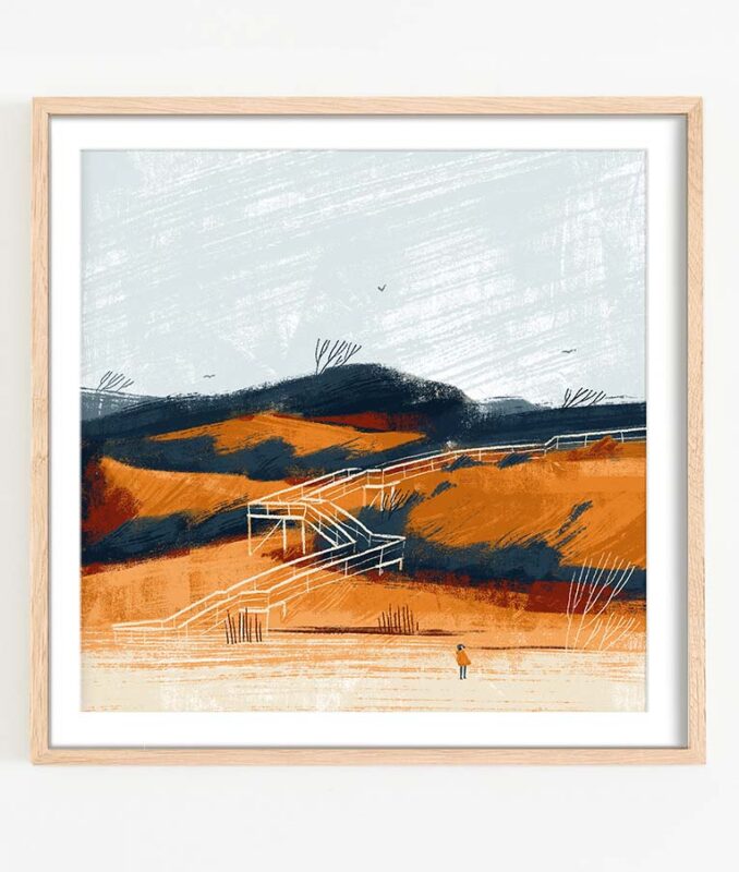 Kunstdruck Artprint Wandbild Poster Sylt Rotes Kliff Kampen Martina Hoffmann