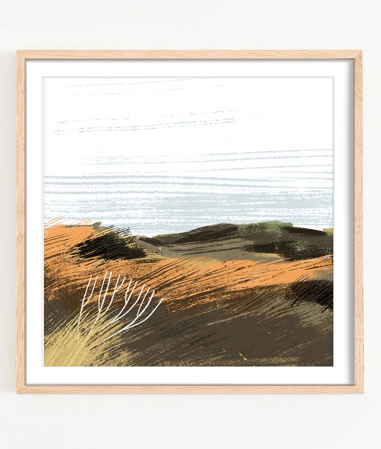 Kunstdruck Artprint Wandbild Poster Duenenlandschaft Sylt Nordsee Martina Hoffmann