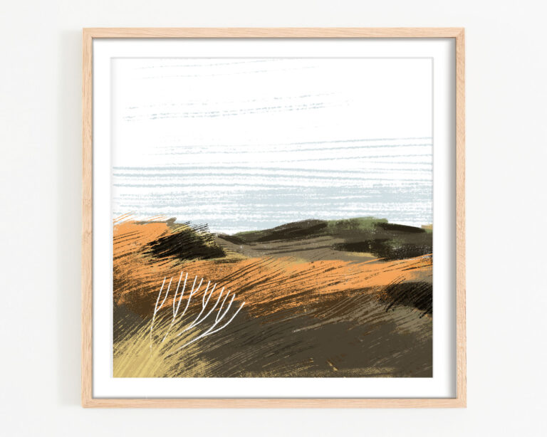 Kunstdruck Artprint Wandbild Poster Duenenlandschaft Sylt Nordsee Martina Hoffmann