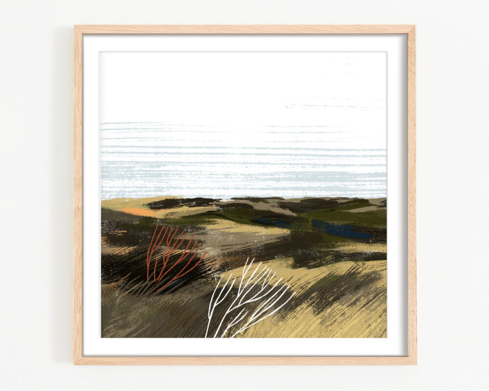 Kunstdruck Artprint Wandbild Poster Duenenlandschaft Sylt Nordsee Martina Hoffmann