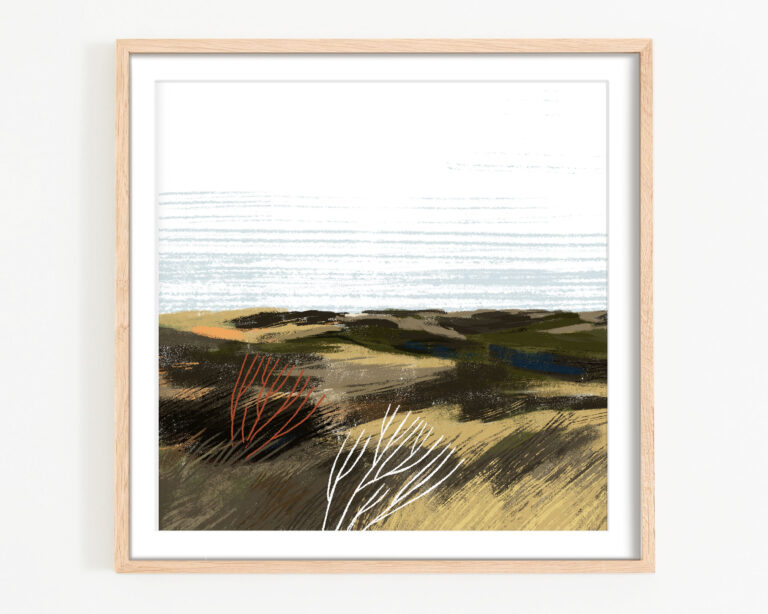 Kunstdruck Artprint Wandbild Poster Duenenlandschaft Sylt Nordsee Martina Hoffmann
